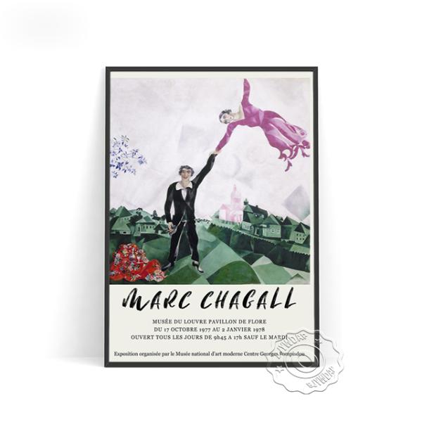 マルク・シャガール Marc Chagall キャンバスアートポスター 50×70cm インテリア ...