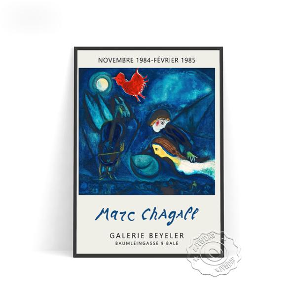 マルク・シャガール Marc Chagall キャンバスアートポスター 50×70cm インテリア ...