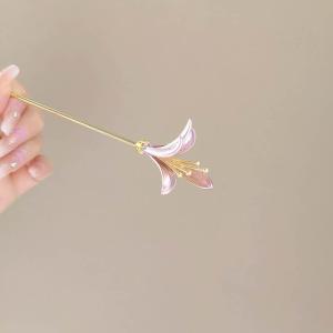 かんざし 簪 フラワー お花 ゴールド ピンク...の詳細画像1