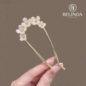 かんざし 簪 フラワー パール ホワイト ゴール...の商品画像