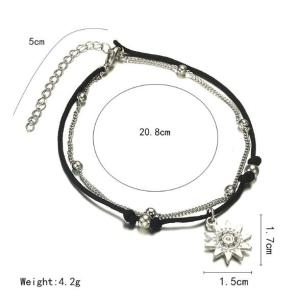 アンクレット ブレスレット 太陽 シルバー チ...の詳細画像5