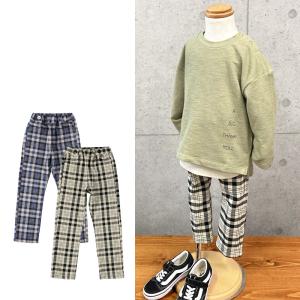 50％OFF 先染めチェックパンツ 100-140cm ロングパンツ 長ズボン ディラッシュ 22年春新作セール/SALE メール便OK