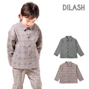 子供服 ジャケット アウター チェック柄 グレンチェック 上着 ベビー キッズ DILASH ディラッシュ 80-140cm 23年春物★メール便OK｜bell-milk