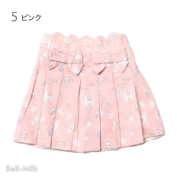 SKAPE プリーツ スカート 花柄 ユニコーン ゆめかわ レインボー 総柄 子供服 ベビー キッズ...