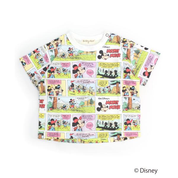 Si・Shu・Non 「ディズニー」総柄Tシャツ 「ミッキー ミニー ドナルド」 半袖 子供服 ベビ...