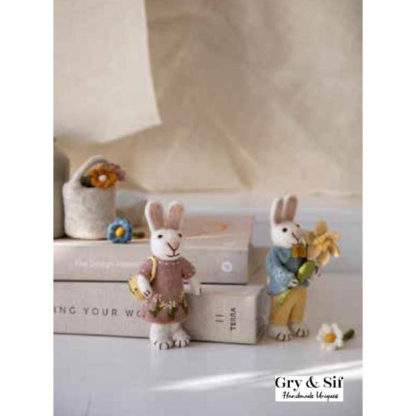 en gry &amp; sif グライアンドシフ 天然素材 ハンドメイド うさぎ ラビット マスコット バ...