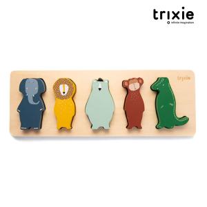 おもちゃ 知育玩具 木のおもちゃ パズル木製 シェイプパズル 型はめ 幼児 1歳 trixie トリクシー｜bell-momento