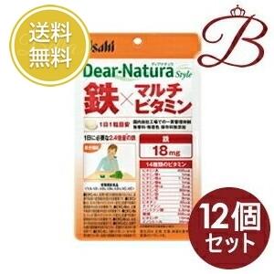 【×12個】アサヒ ディアナチュラ スタイル 鉄×マルチビタミン 60粒 (60日分)