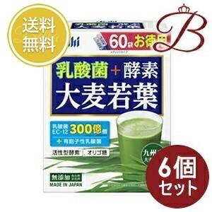 【×6個】アサヒ 乳酸菌+酵素 大麦若葉 60袋入り