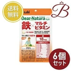 【×6個】アサヒ ディアナチュラ スタイル 鉄×マルチビタミン 60粒 (60日分)