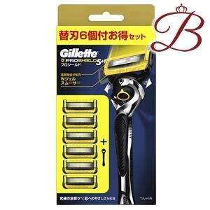 P＆G ジレット プロシールドマニュアル5Bホルダー付 替刃6個付 : サン