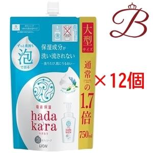 ライオン ハダカラ 泡で出てくる ボディソープ クリーミーソープの香り 大型 750ml 詰替×12...