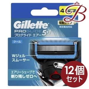 12個】ジレット プログライド エアー 電動タイプ カミソリ 替刃4個入
