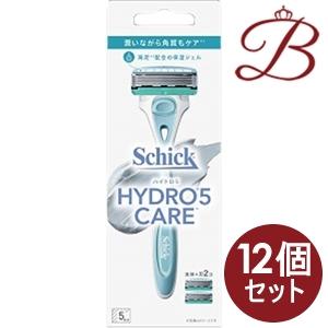 【×12個】シック ハイドロ５ ケア ホルダー 本体+刃（2個付）×1セット