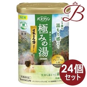 【×24個】バスクリン 極みの湯 気持ち落ちつく森の香り600g