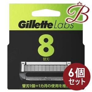 【×6個】ジレット ラボ 角質除去バー搭載 替刃 (8個）
