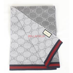 GUCCI（グッチ） レディース フラワー シルク スカーフ 黒 ピンク 花柄
