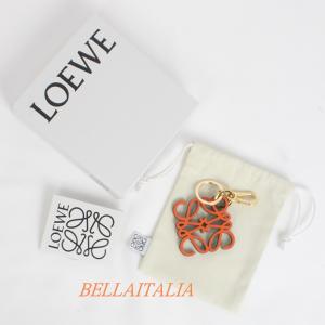 loewe ロエベ レディース バッグチャーム キーリング アナグラム カーフ オレンジ ゴールド セール｜bella-italia1956