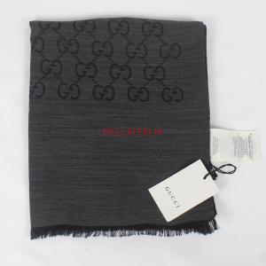 GG グッチ ストール マフラー GUCCI シルク入り GG柄 大判45×180cm