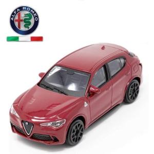 ブラーゴ ミニカー 1/43 アルファロメオ SUV ステルヴィオ STELVIO Q4 クアドロフォリオ V6 BI TURBO 510hp 2017 (レッド)｜bellamacchina