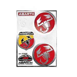 Abarth 21508 ステッカー タブ スカルデット スコーピオン 2個 94 x 131 mm｜bellamacchina