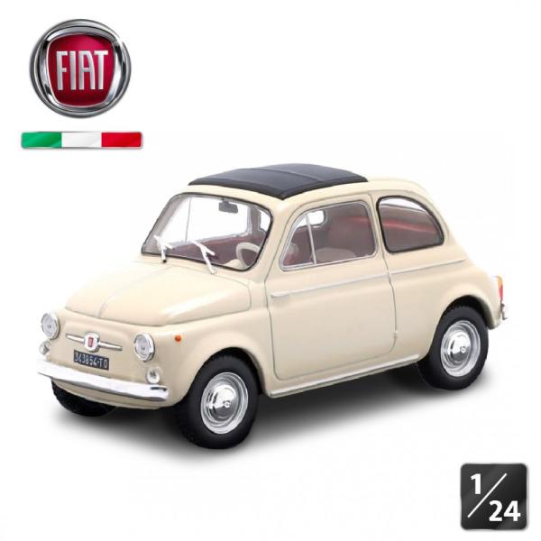 フィアット ミニカー 1/24 Fiat 500D 1960 (ベージュ)