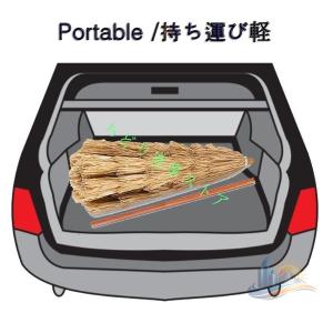 アウトドア わらパラソル傘 傘リブ8本 日除け...の詳細画像4