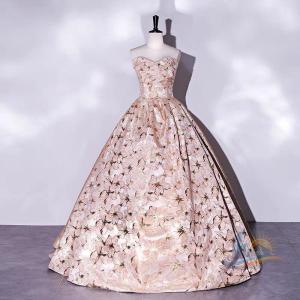 カラードレス ロングドレス ウェディングドレス 編み上げ ピンク 花嫁 結婚式 アドバンスト 二次会 発表会 演奏会 レディース 大人 お呼ばれ 上品 体型カバー