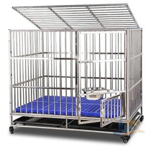 ステンレス製 ステンレス 大型 犬用ケージ 長...の詳細画像1