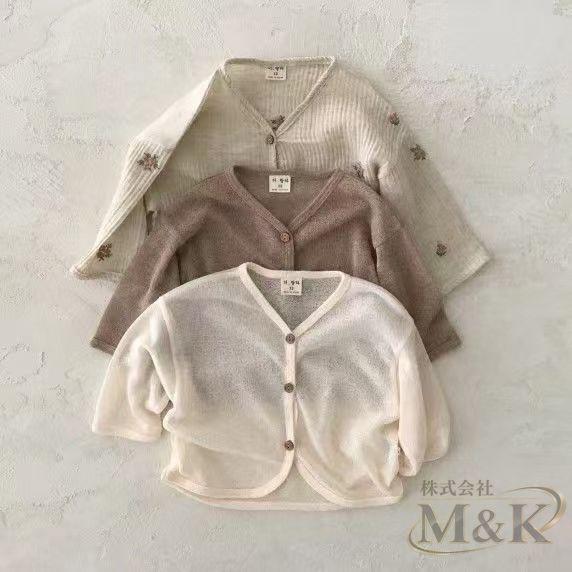 カーディガン 長袖 ベビー キッズ 子供服 女の子 男の子 赤ちゃん 赤ん坊 トップス 前開き 羽織...