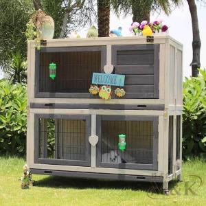 猫かご 家庭用屋外ペット ケージ 階建てのヴィラと独自の滑車 猫小屋ペットの別荘 M＆K（株） ウサギの家 ヴィラ ウサギ 日常使い 飼育用品
