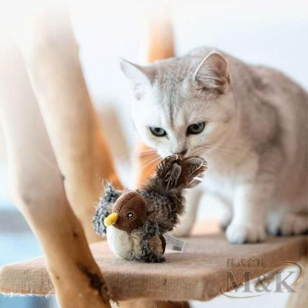 猫 おもちゃ 猫のおもちゃ 電動 鳴く鳴き声 一人遊び グッズ 動く鳥 自動 遊ぶ M＆K（株） ネ...