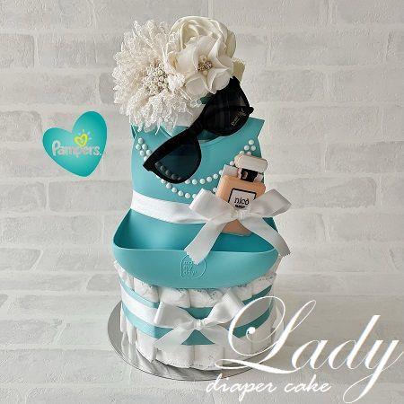 おむつケーキ 出産祝い 女の子 ベビー ギフト Lady Diaper cake