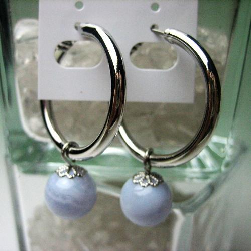 ブルーレースのピアス