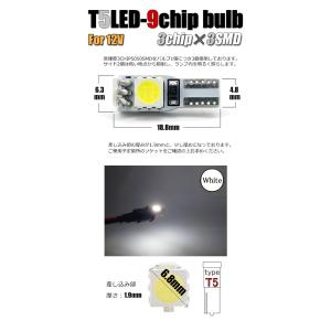 T5 LED 9連( 3チップ×3連SMD) ...の詳細画像3