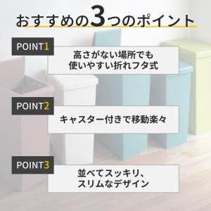 ゴミ箱 ダストボックス スライド蓋付き キャス...の詳細画像5