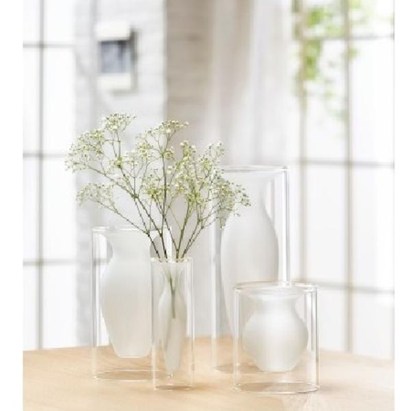 フィリッピ ダブルウォールガラスのフラワーベース・花瓶 Mサイズ