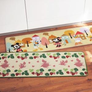 キッチンマット マット ラグ 敷物 ファブリック インテリア キッチン 台所 プリント 柄 Disney ディズニー キャラクター かわいい 約44×120 おしゃれ 新生活