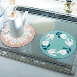 IH用焼け焦げ防止カバーフルーツ 2枚セット シンプル IH調理器具 キッチン おしゃれ 汚れ防止 台所 IH用 焼け焦げ防止 カバー