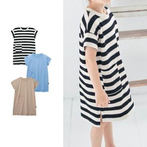 GITA ジータベーシック スリット入り半袖ワンピース 140