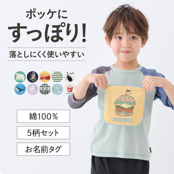 タオルハンカチ 約15×15cm 5枚 柄 セット 綿素材 通園 通学 新学期 入園 入学 安い 子...