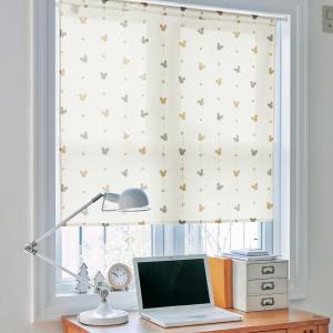 カーテン レースカーテン レース プリント UVカット 遮熱 遮像 小窓 Disney ディズニー ミッキー キャラクター おしゃれ リビング ダイニング 寝室 幅約60 1枚