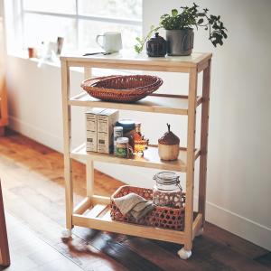 ロココ ワゴン トロリー ワインホルダー 収納付き 猫脚 白家具 姫系