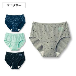 サニタリーショーツ ショーツ パンツ 下着 アンダーウェア 子供 キッズ ジュニア 女の子 ガールズ 大ポケット付き 綿混 裏パイル ビギナー用 140 150 160｜bellemaison