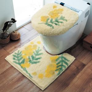 トイレマット マット トイレ用品 ラグマット トイレタリー トイレファブリック シャギー ふんわり 柄 おしゃれ 標準マット マット単品 マットのみ