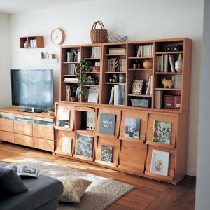 ベルメゾン　木製オープンシェルフ　引き出し付き ベルメゾン木製オープンシェルフ ナチュラル