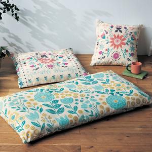 座布団カバー 小花柄 カントリー調 55×59cm 銘仙版 : 寝具の専門店