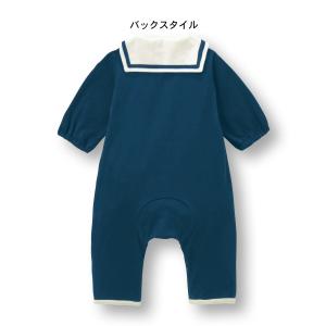 ロンパース 前開き ベビー服 セーラー襟 ヨッ...の詳細画像1