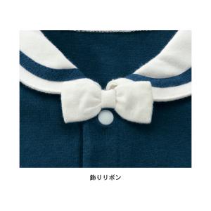 ロンパース 前開き ベビー服 セーラー襟 ヨッ...の詳細画像2