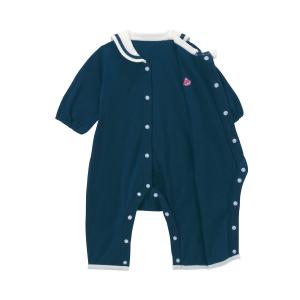 ロンパース 前開き ベビー服 セーラー襟 ヨッ...の詳細画像5